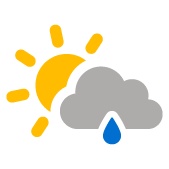 Nubi sparse con pioggia debole Nubi sparse con pioggia debole